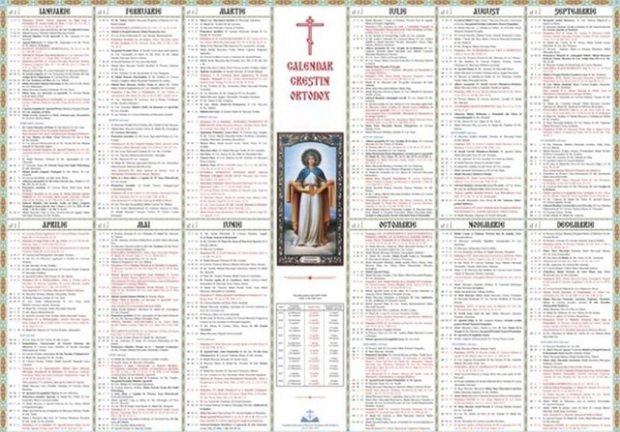 Februarie 2020 calendar ortodox
